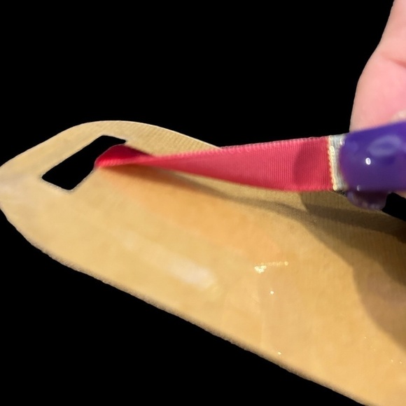 Velvet Cherry Red Clear Round Rhinestone Accent and Adjustable Chain Closure - Picture 7 of 8